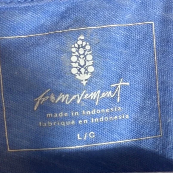 Free People Movement Witness The Fitness Tank Top in Blue Slub Size Large - Picture 3 of 5